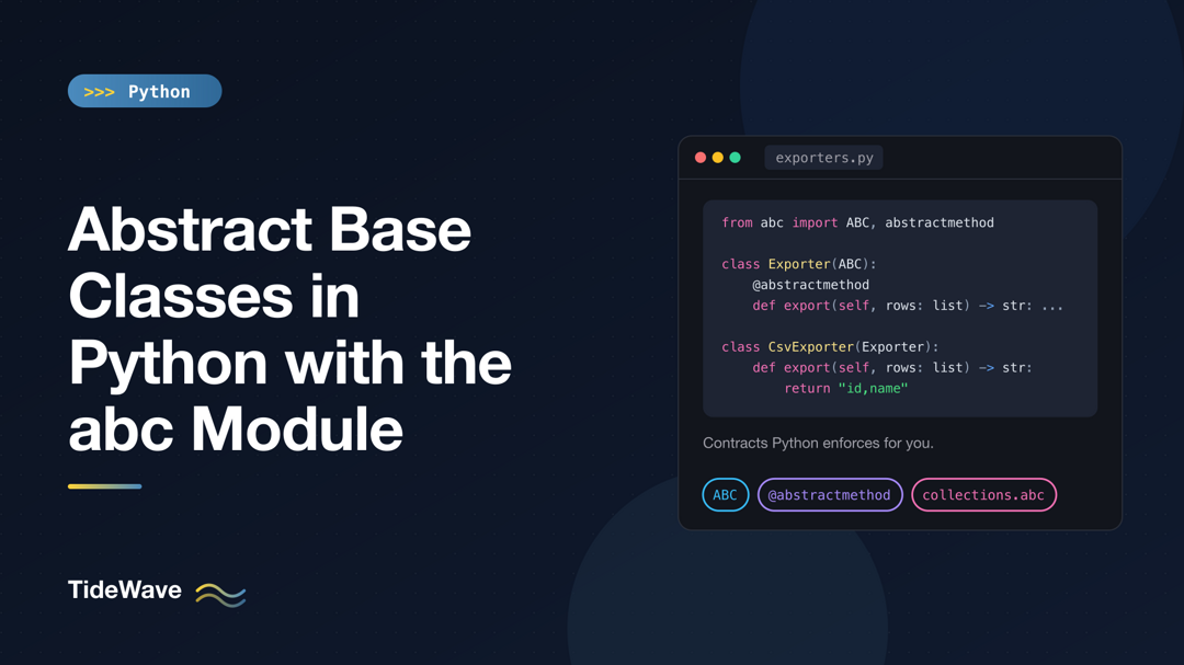 Abstract Base Classes in Python with the abc Module