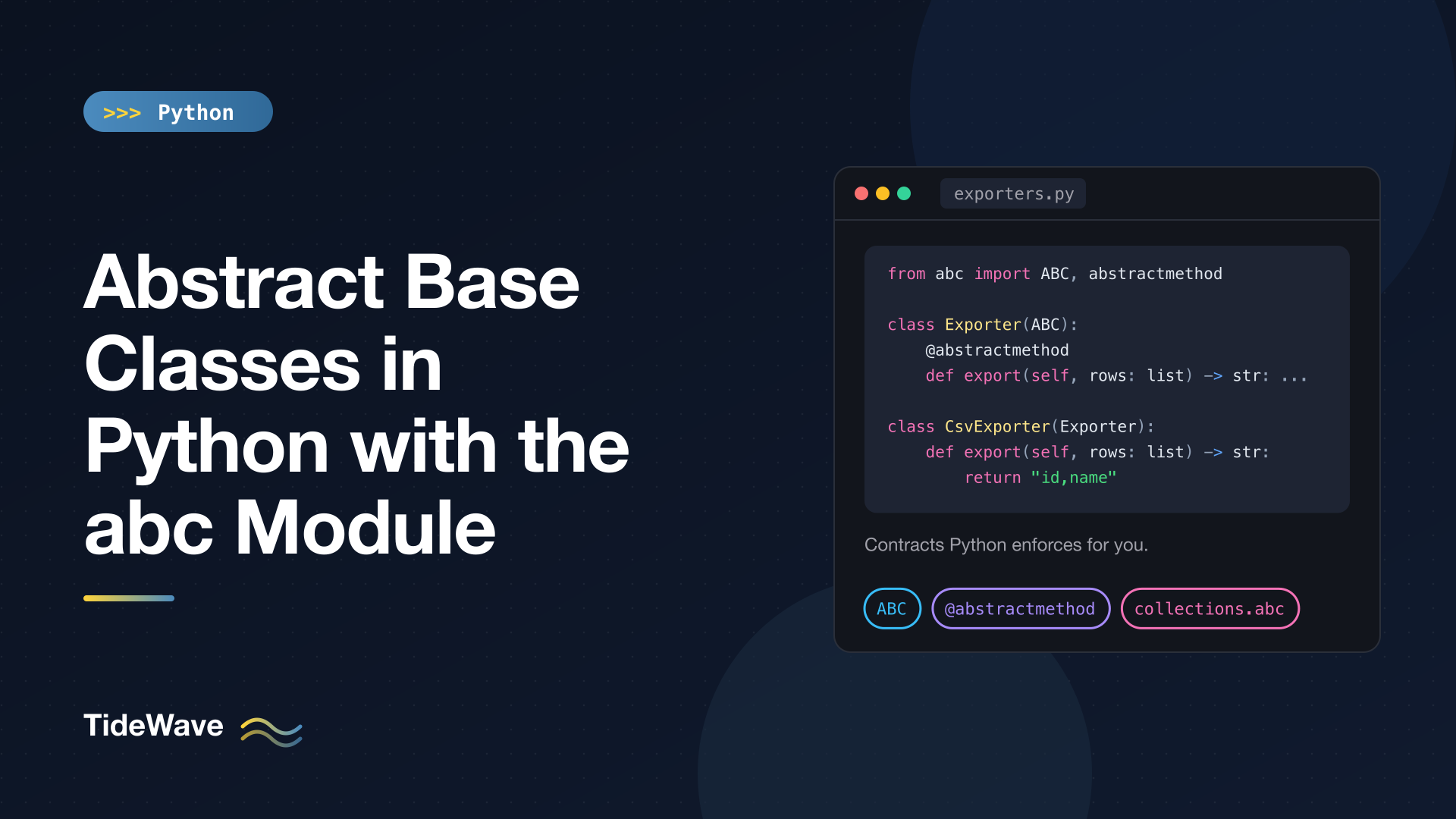 Abstract Base Classes in Python with the abc Module