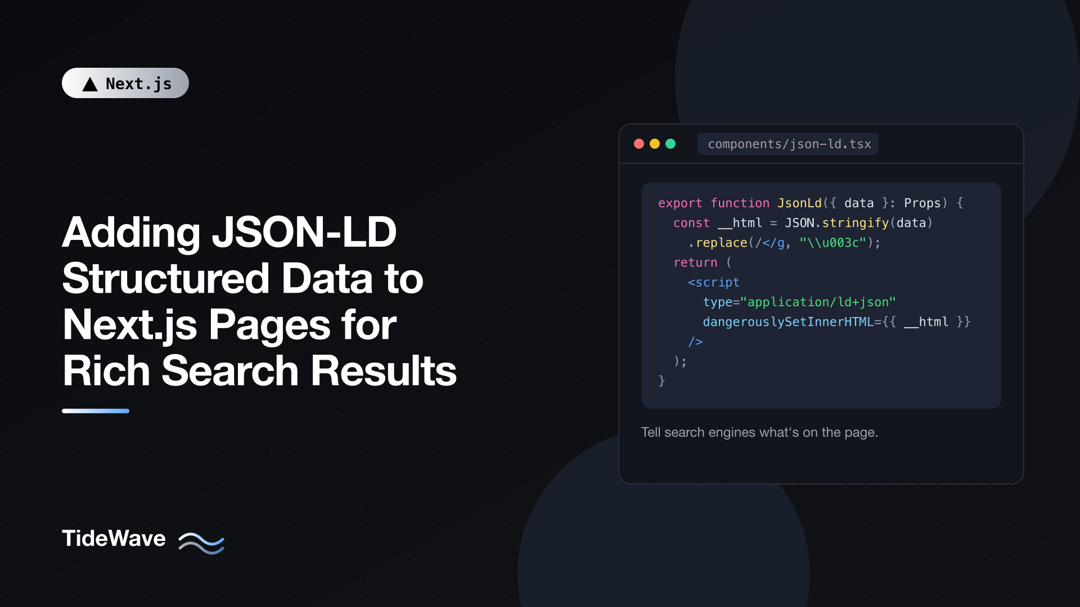 Adding JSON-LD Structured Data to Next.js Pages for Rich Search Results