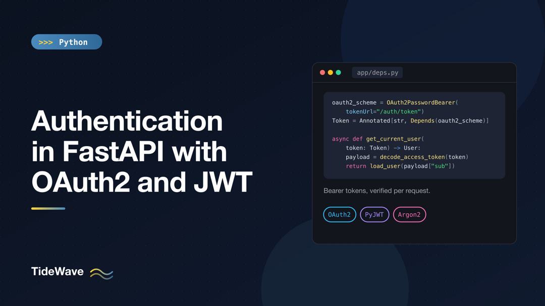 Authentication in FastAPI with OAuth2 and JWT