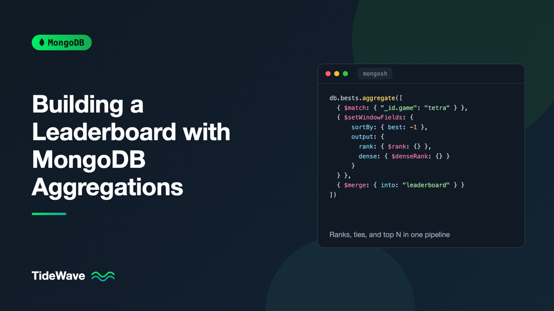 Building a Leaderboard with MongoDB Aggregations