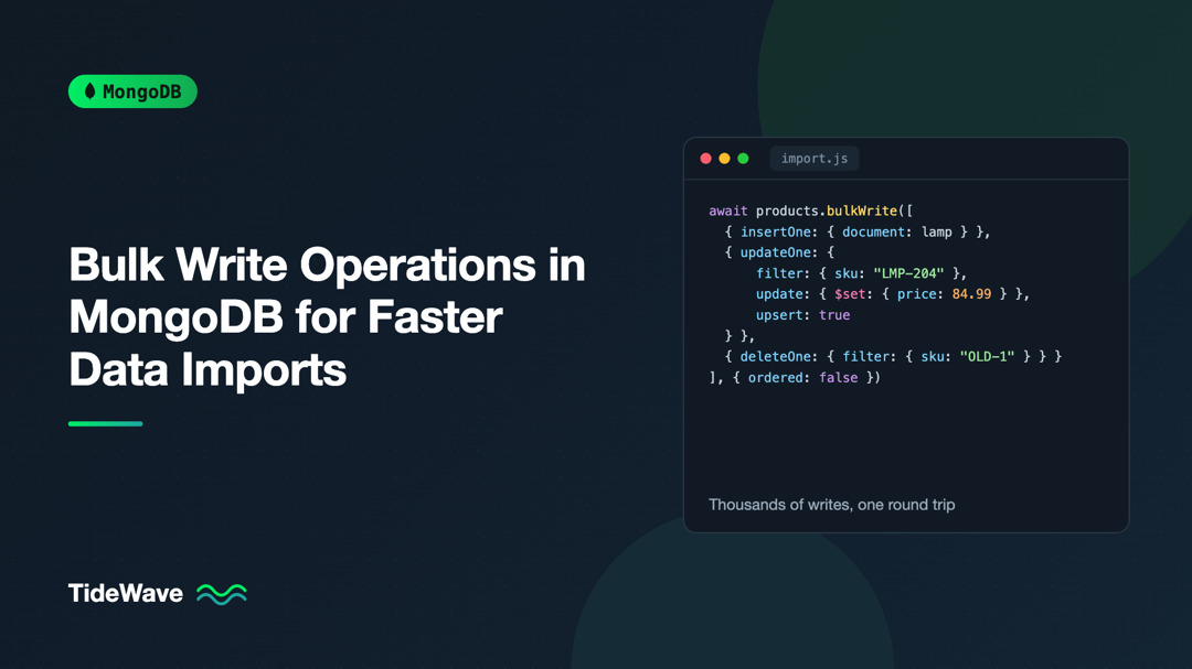 Bulk Write Operations in MongoDB for Faster Data Imports