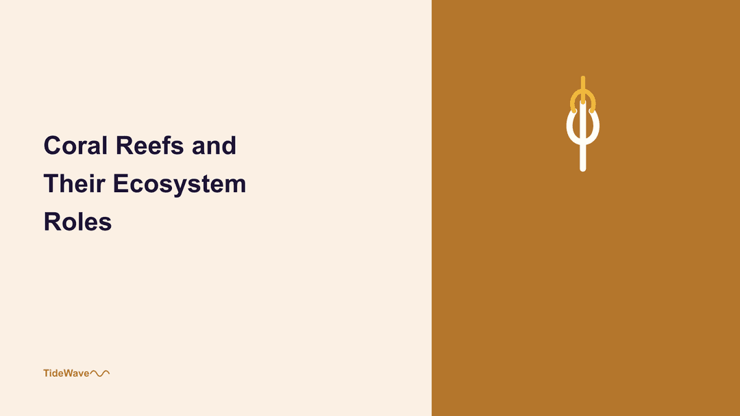 Coral Reefs and Their Ecosystem Roles