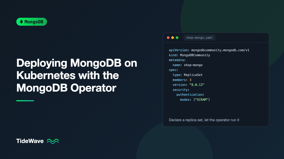 Deploying MongoDB on Kubernetes with the MongoDB Operator