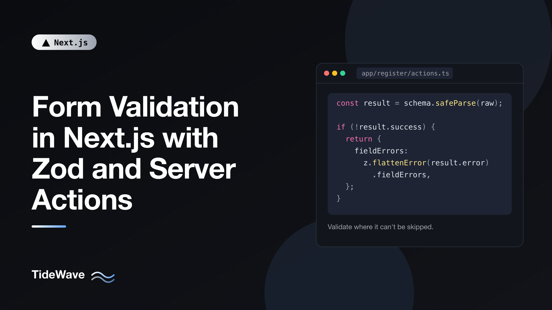 Form Validation in Next.js with Zod and Server Actions