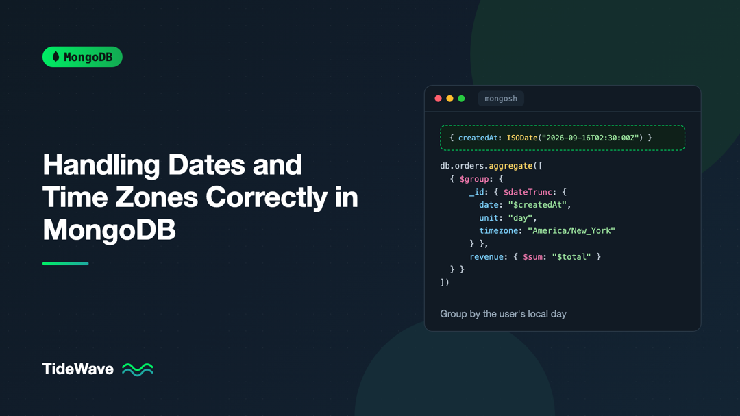 Handling Dates and Time Zones Correctly in MongoDB