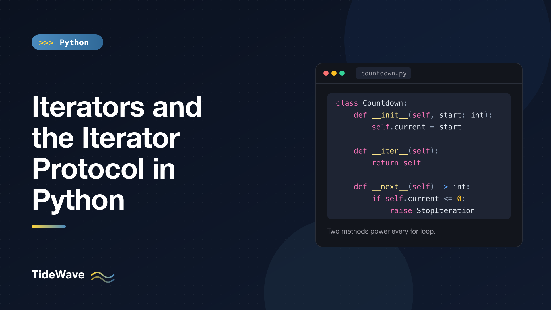 Iterators and the Iterator Protocol in Python
