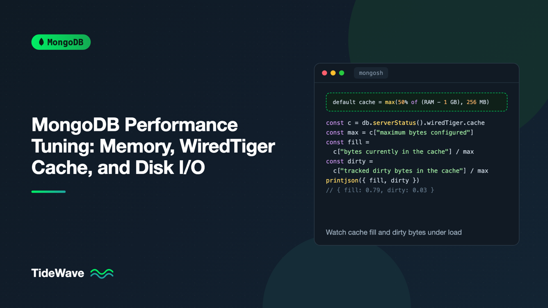 MongoDB Performance Tuning: Memory, WiredTiger Cache, and Disk I/O