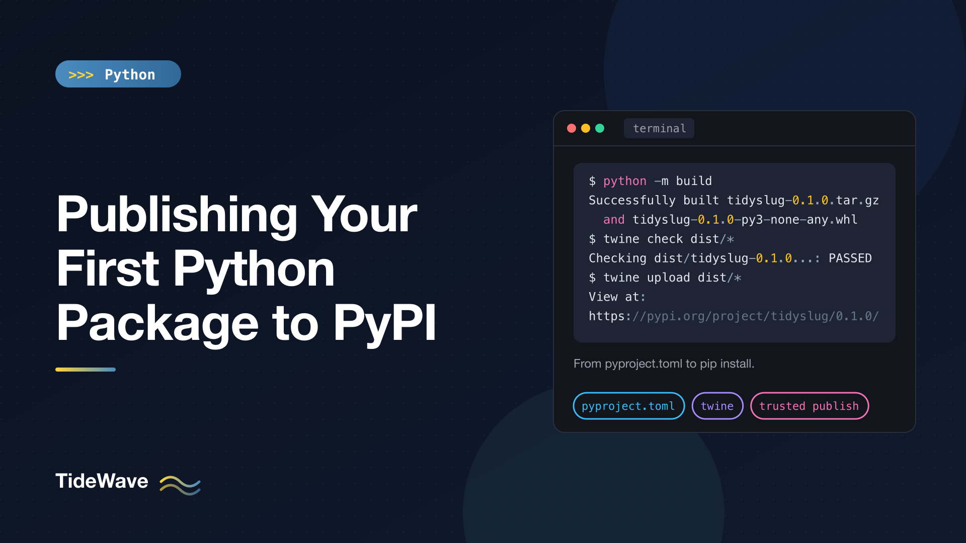 Publishing Your First Python Package to PyPI