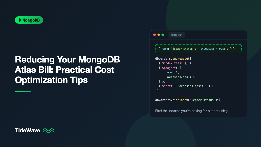 Reducing Your MongoDB Atlas Bill: Practical Cost Optimization Tips