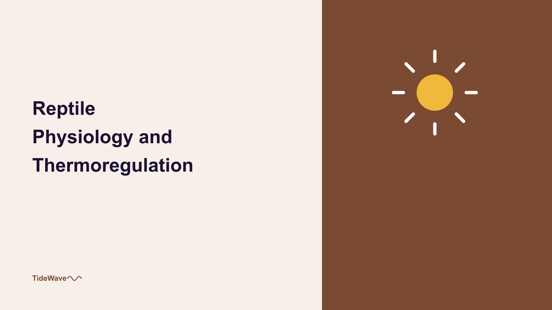 Reptile Physiology and Thermoregulation