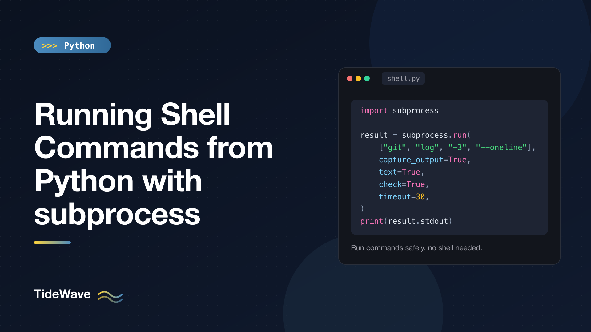Running Shell Commands from Python with subprocess