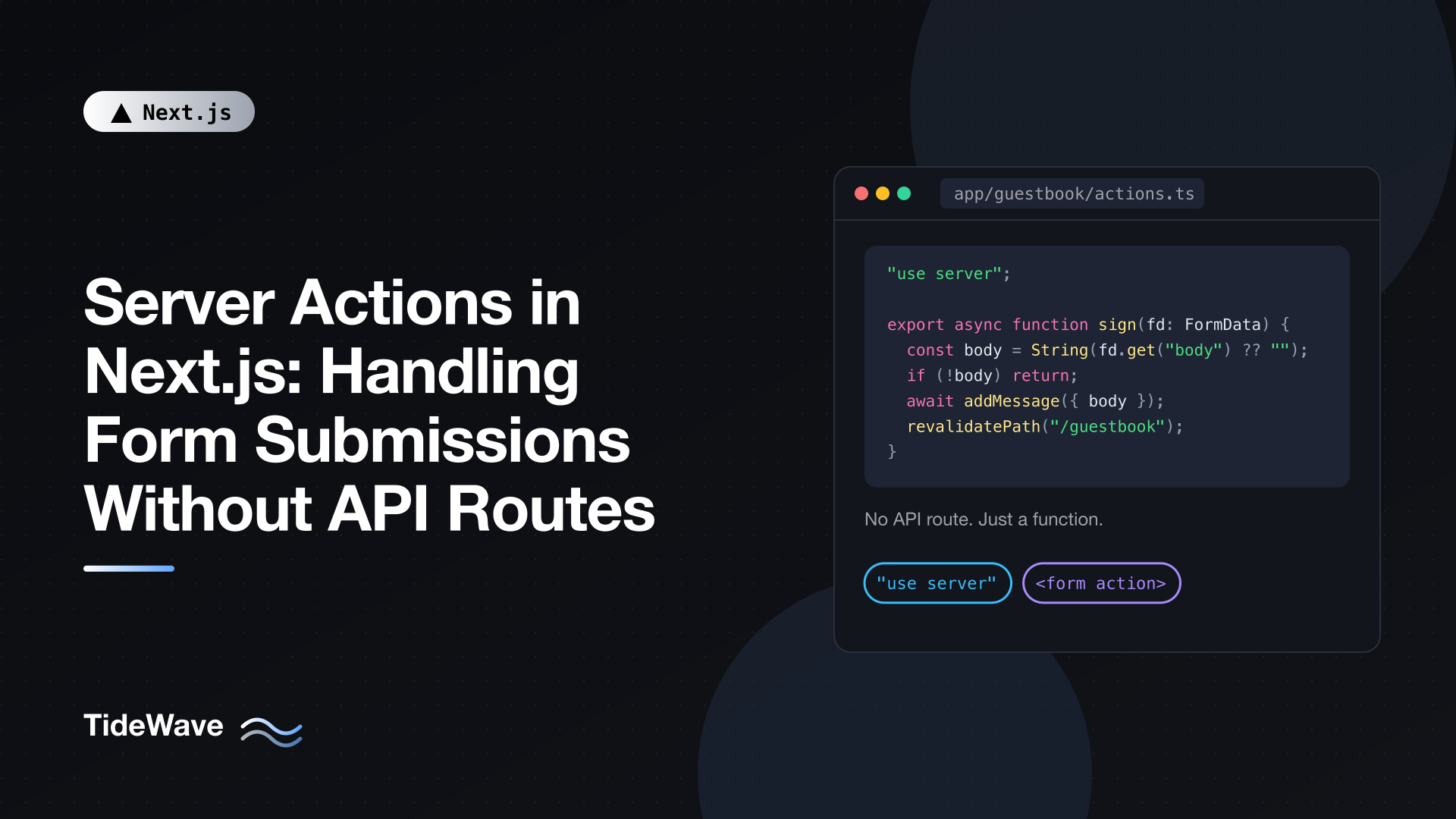 Server Actions in Next.js: Handling Form Submissions Without API Routes