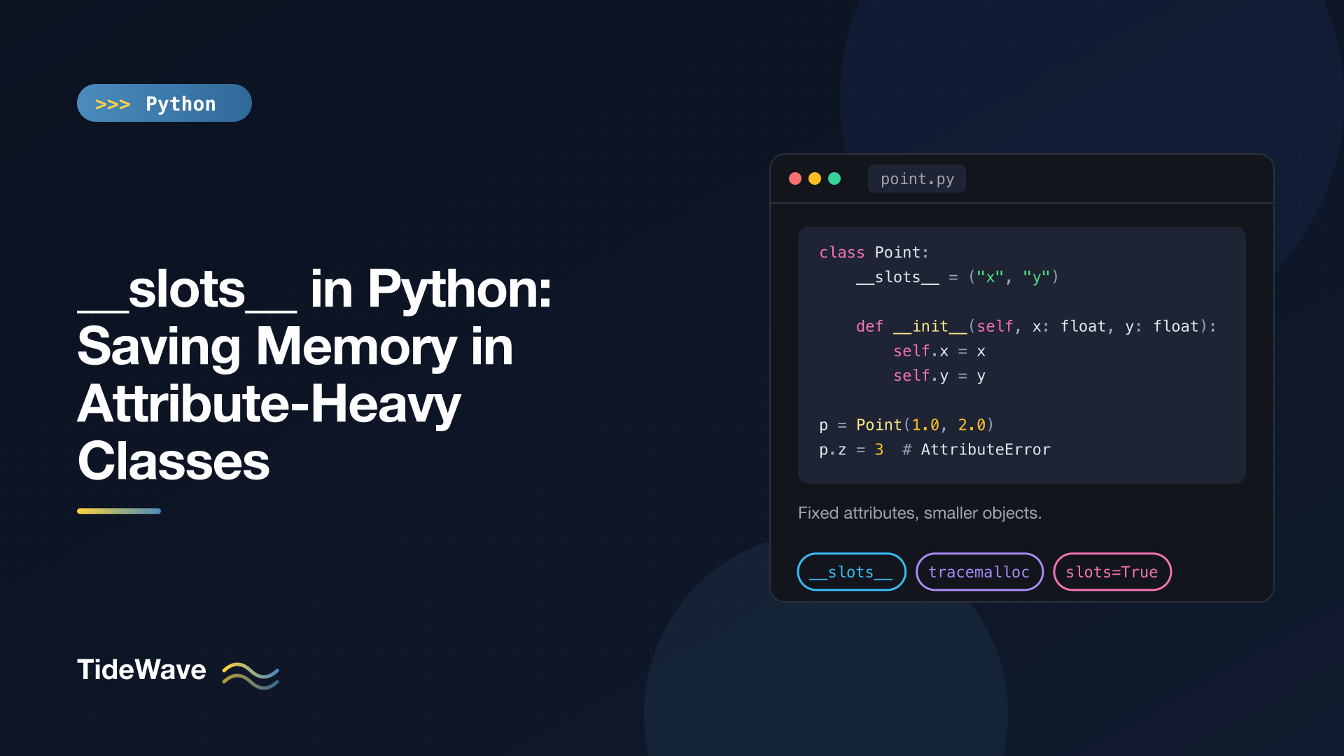 __slots__ in Python: Saving Memory in Attribute-Heavy Classes