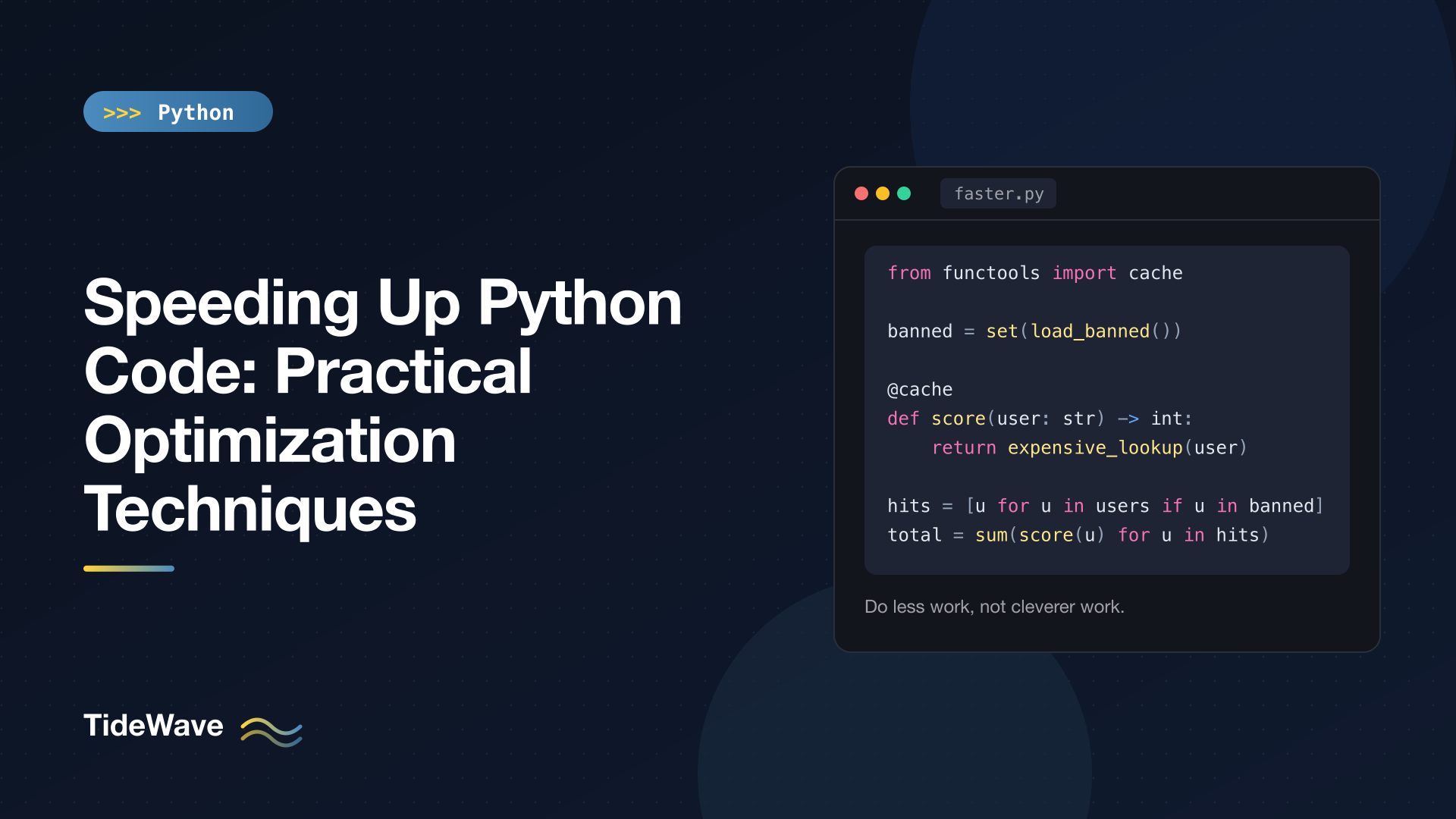 Speeding Up Python Code: Practical Optimization Techniques