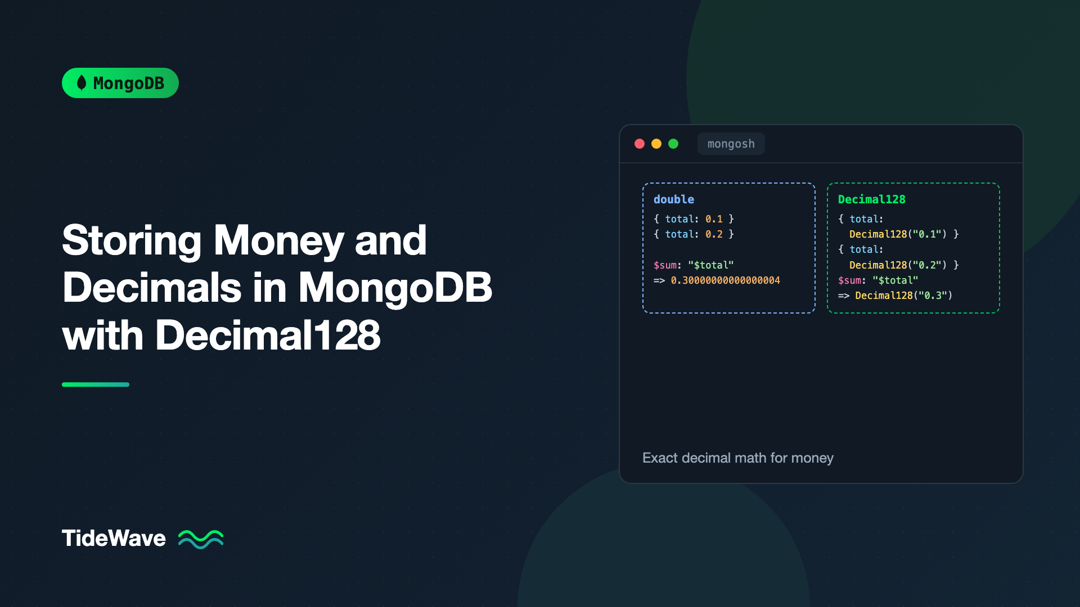 Storing Money and Decimals in MongoDB with Decimal128