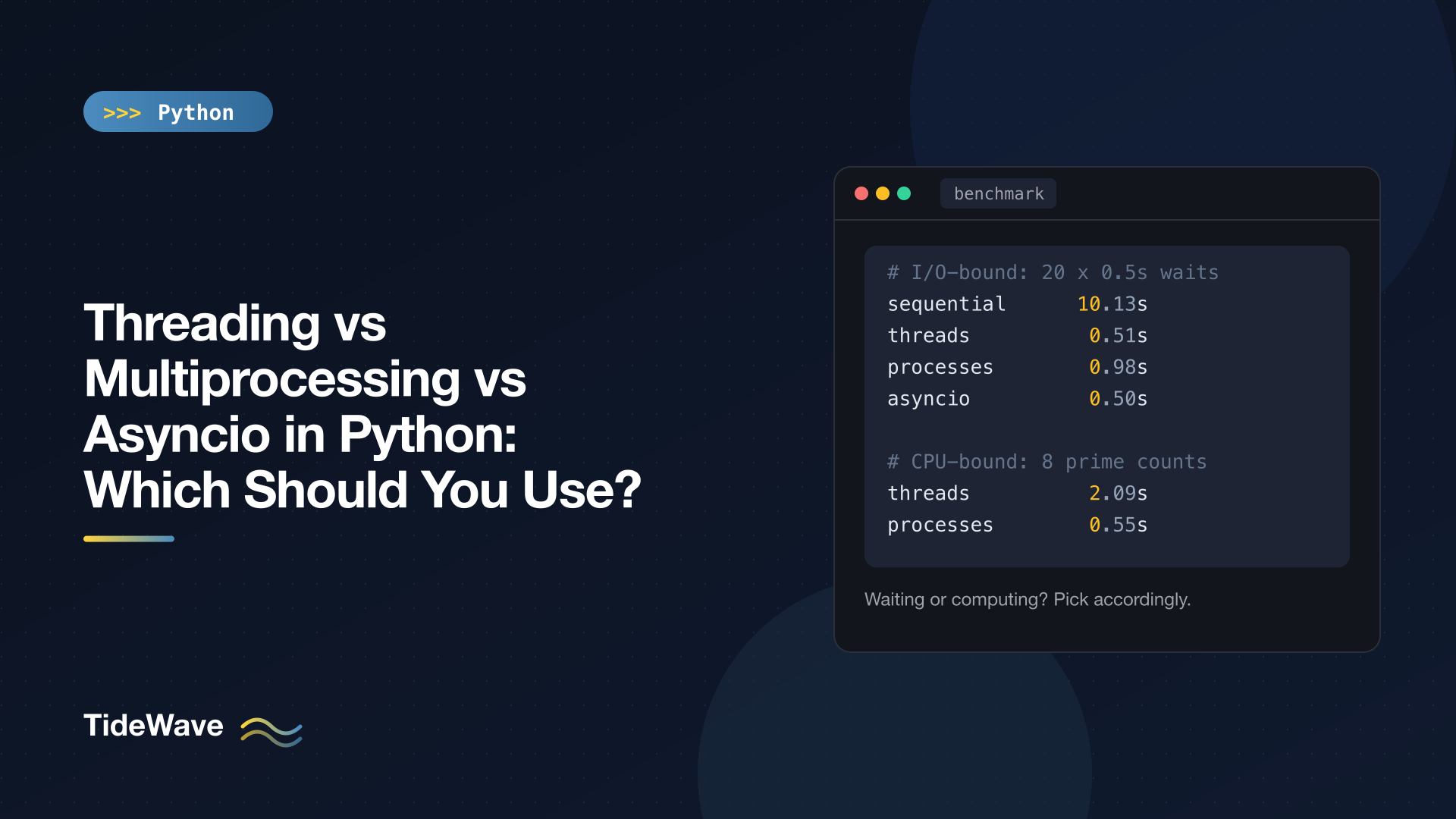 Threading vs Multiprocessing vs Asyncio in Python: Which Should You Use?