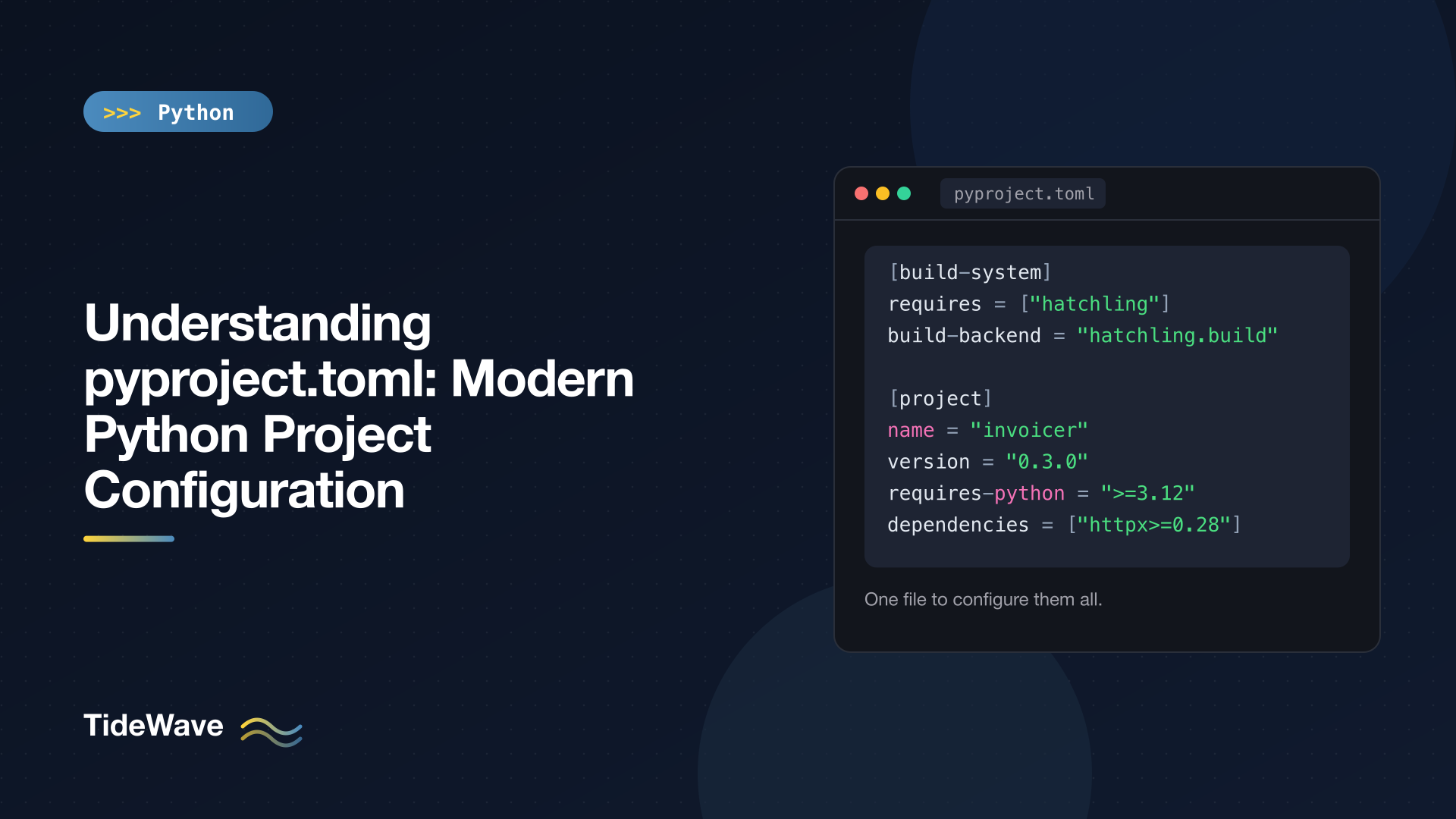 Understanding pyproject.toml: Modern Python Project Configuration