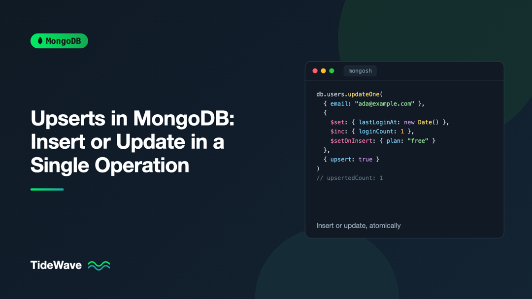 Upserts in MongoDB: Insert or Update in a Single Operation