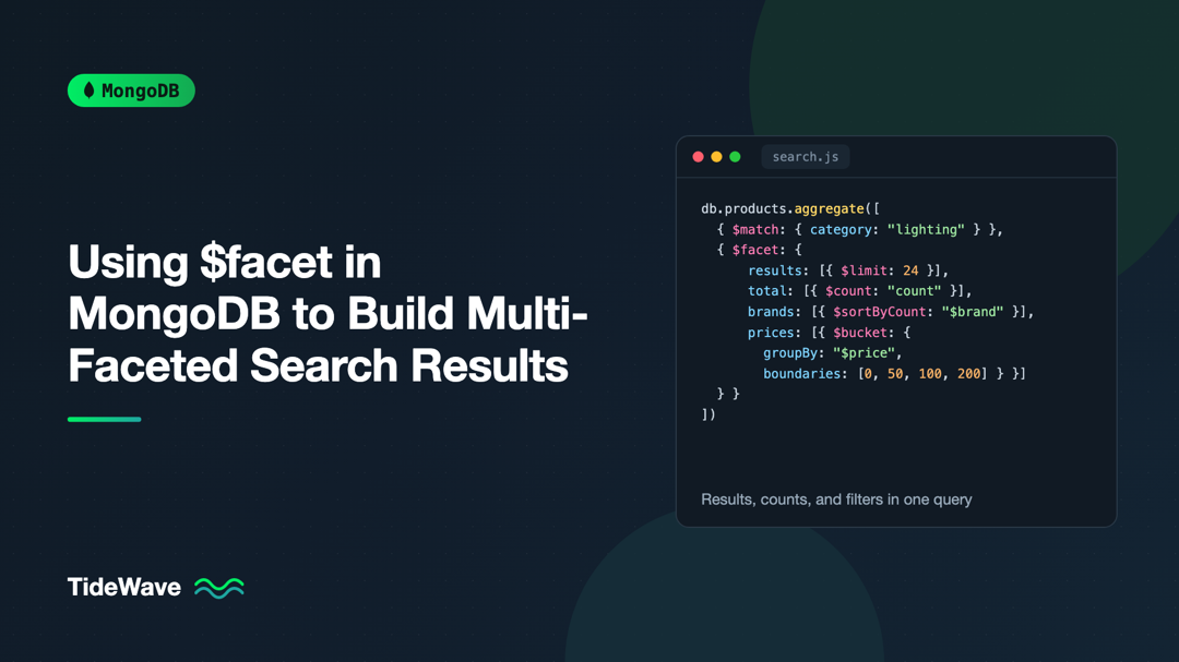 Using $facet in MongoDB to Build Multi-Faceted Search Results