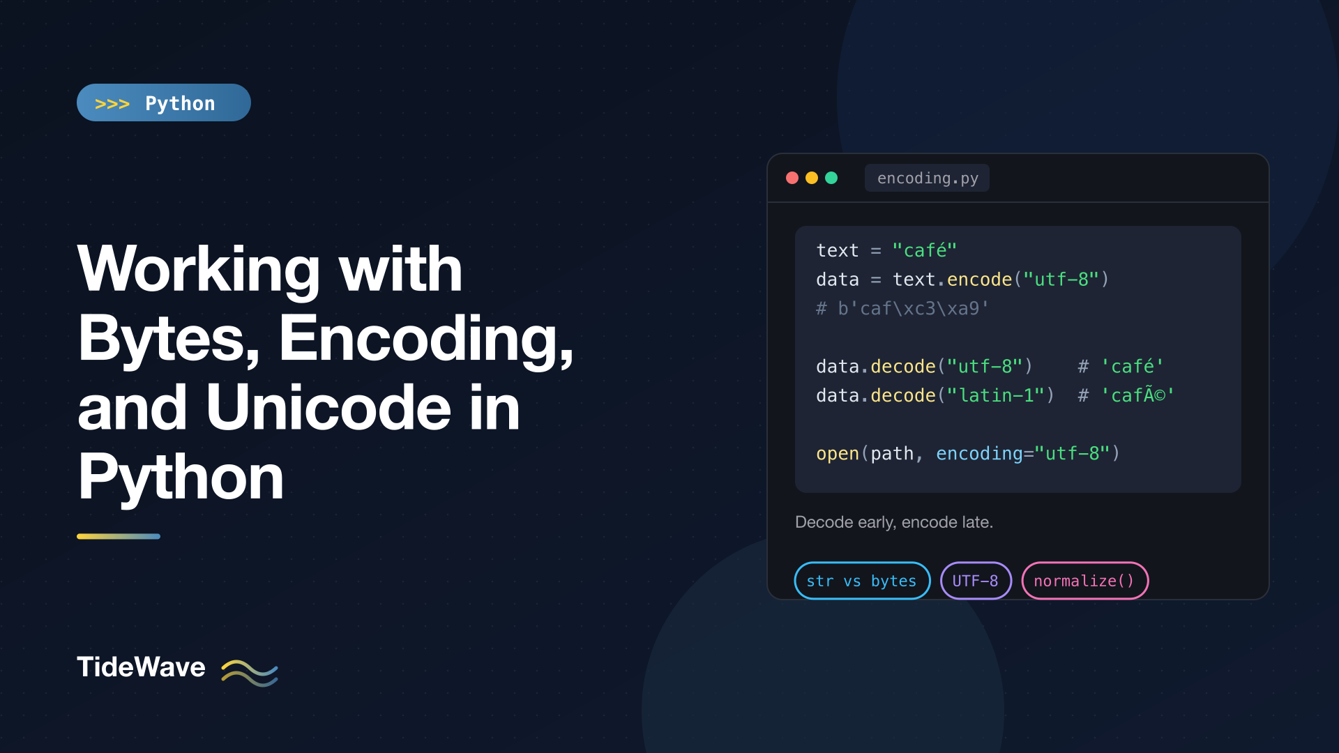 Working with Bytes, Encoding, and Unicode in Python