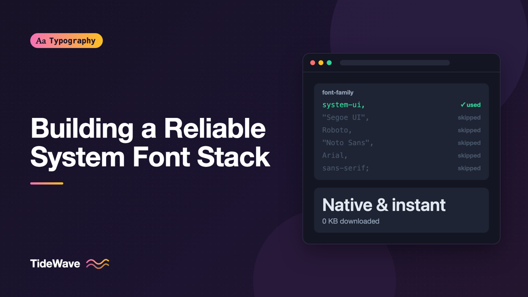Building a Reliable System Font Stack