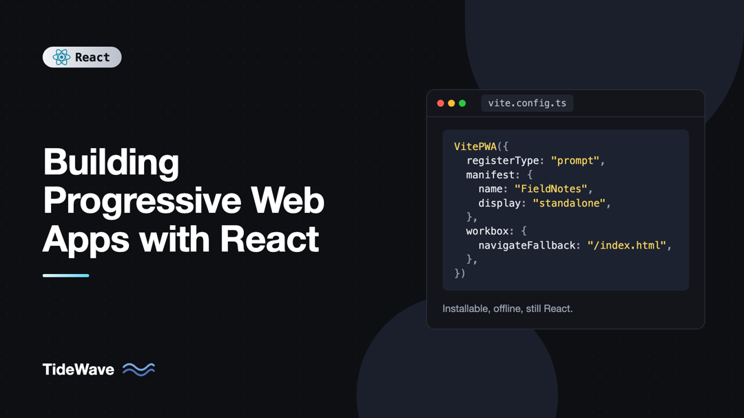 Building Progressive Web Apps with React