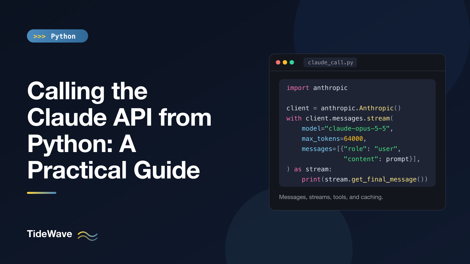 Calling the Claude API from Python: A Practical Guide