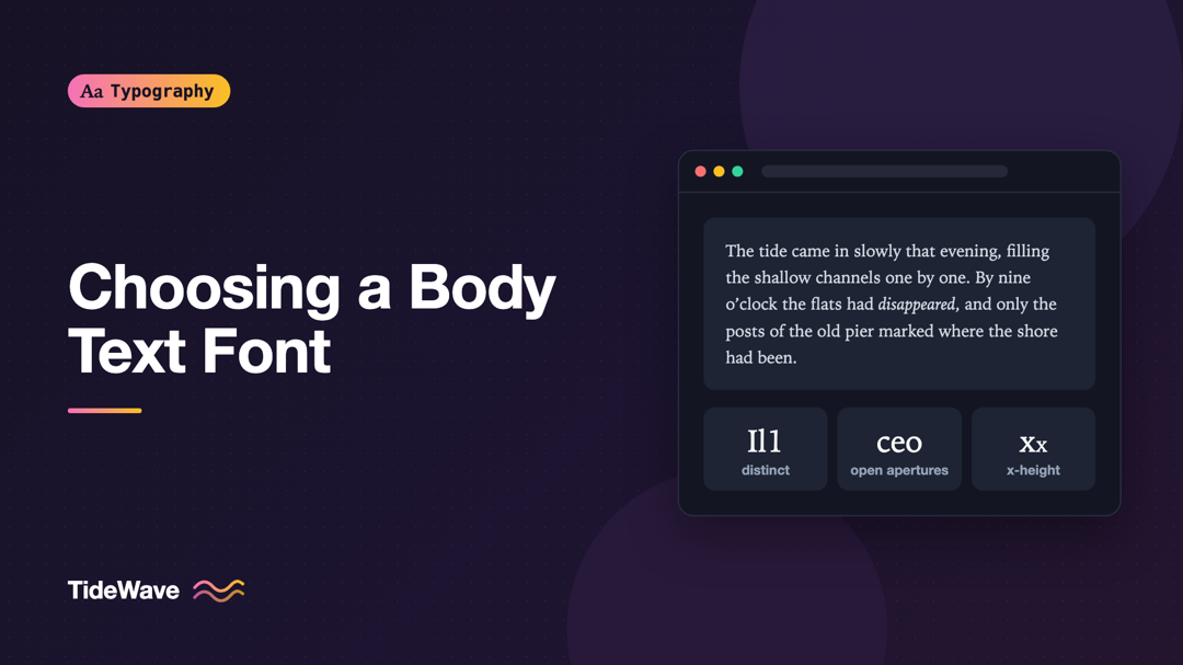 Choosing a Body Text Font for Long-Form Reading