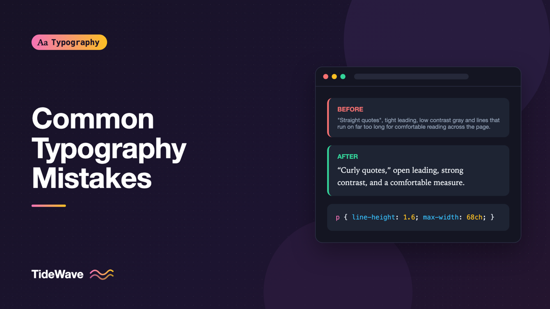 Common Typography Mistakes and How to Fix Them