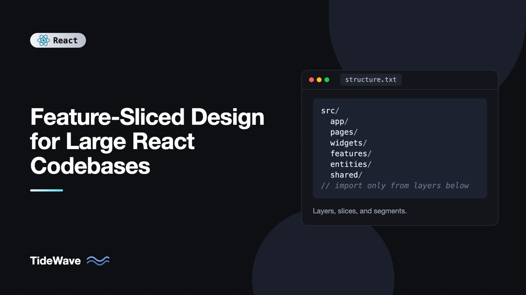 Feature-Sliced Design for Large React Codebases