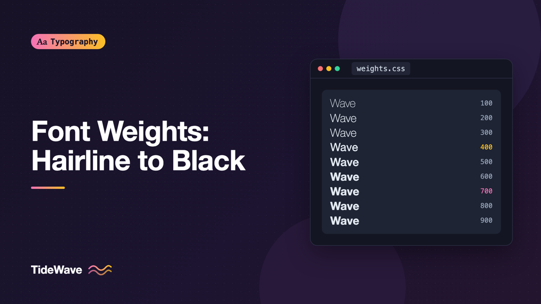 Font Weights Explained: From Hairline to Black
