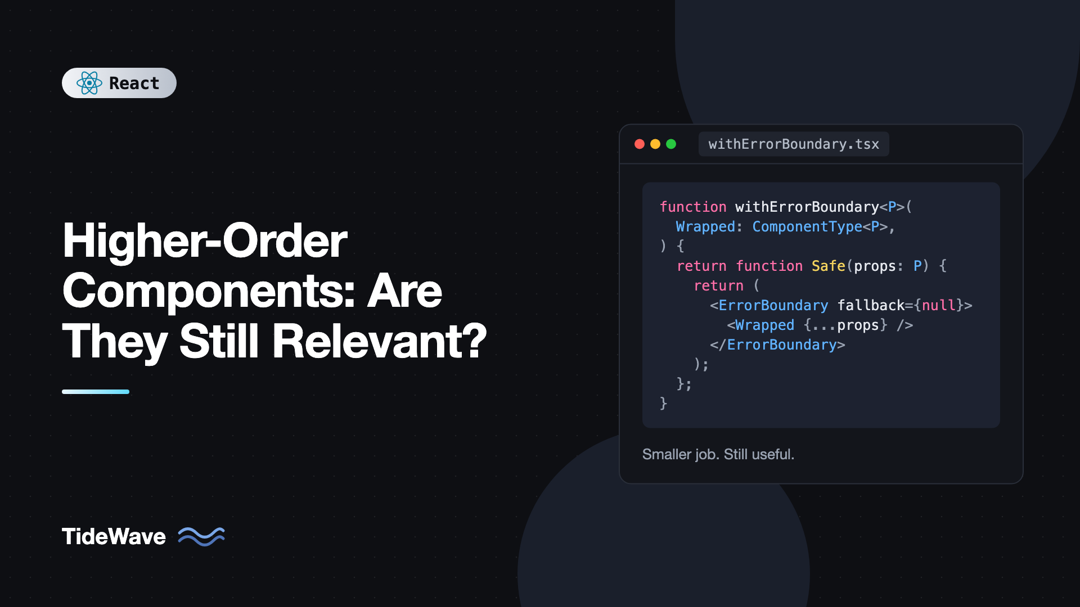 Higher-Order Components: Are They Still Relevant?