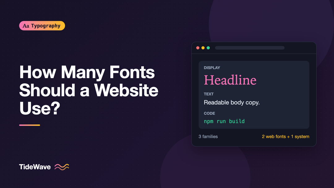 How Many Fonts Should a Website Use?