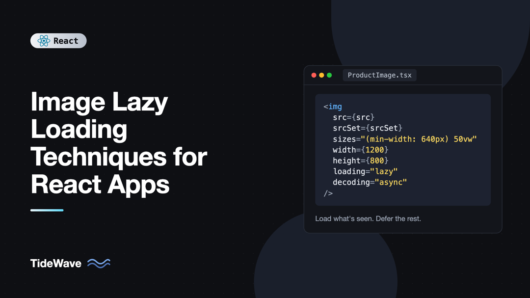 Image Lazy Loading Techniques for React Apps