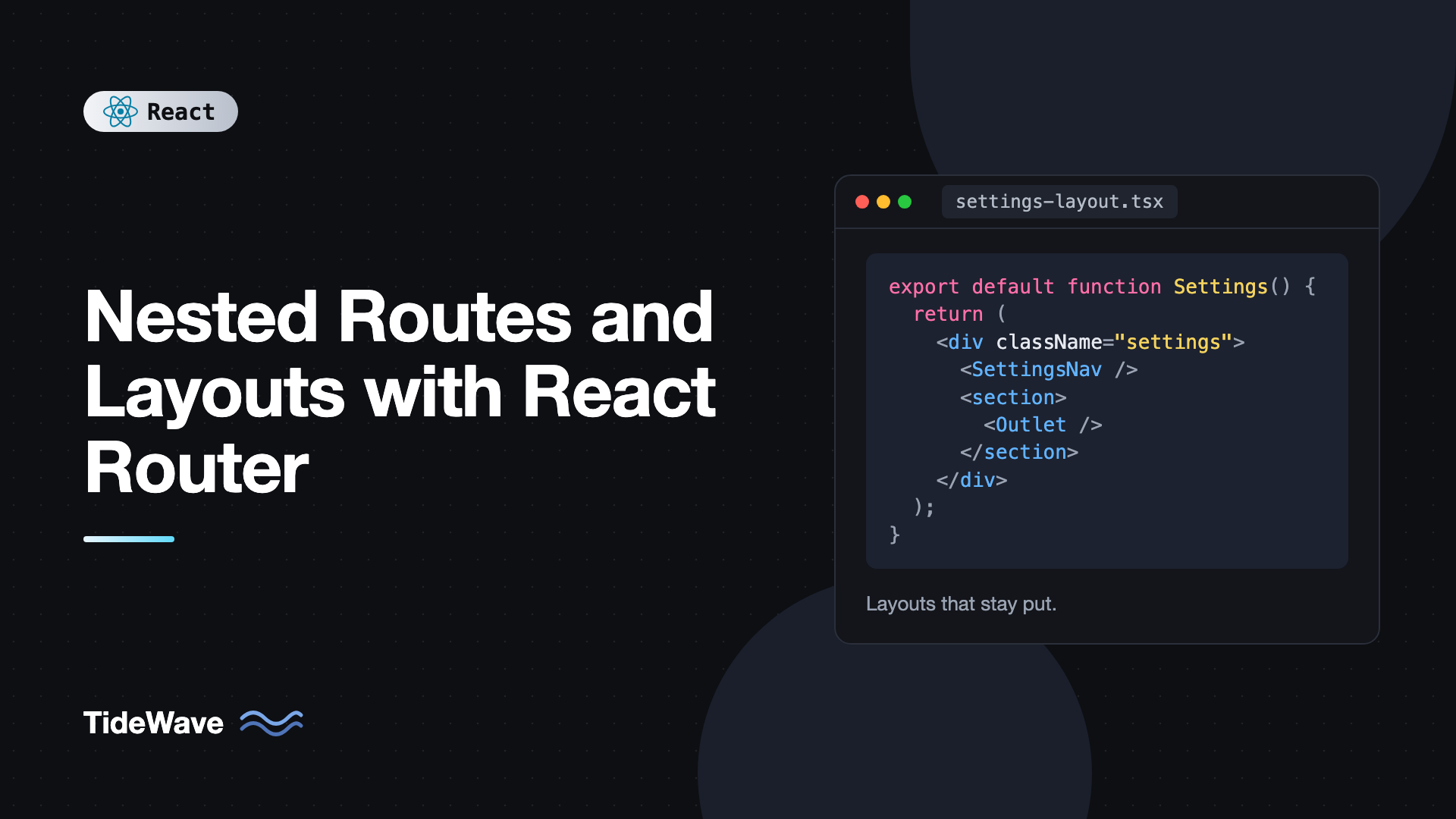Nested Routes and Layouts with React Router