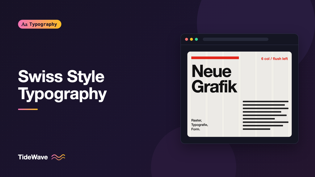 Swiss Style Typography: Principles of the International Typographic Style