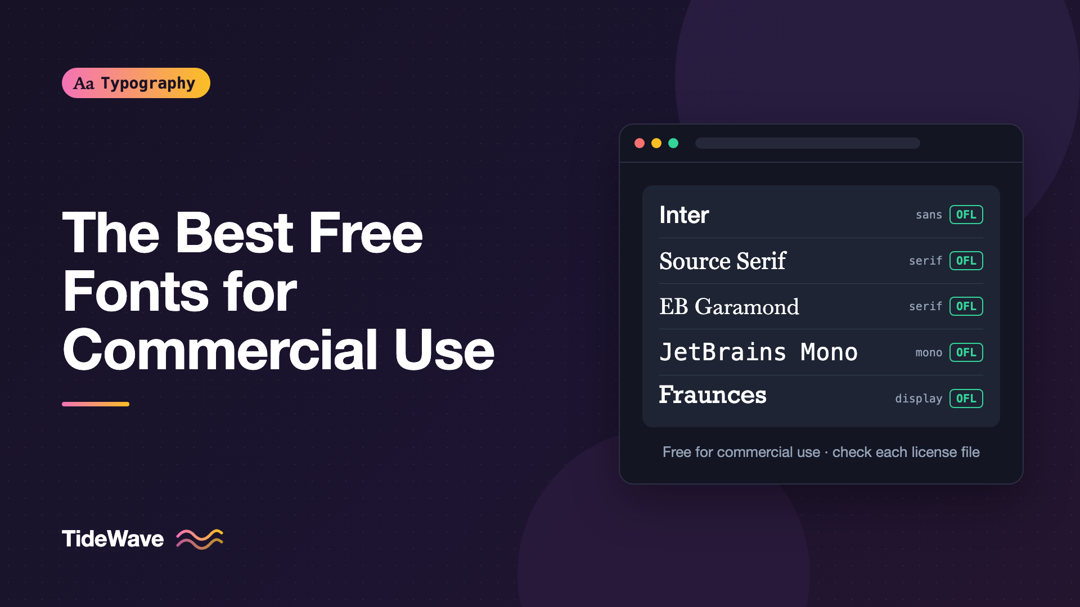 The Best Free and Open-Source Fonts for Commercial Projects