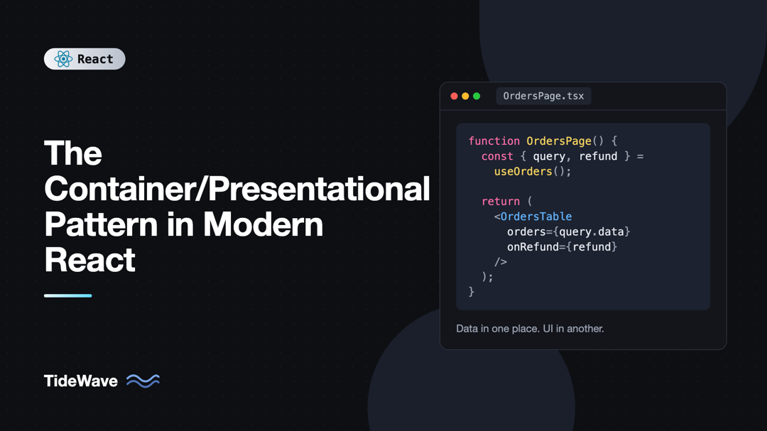 The Container/Presentational Pattern in Modern React