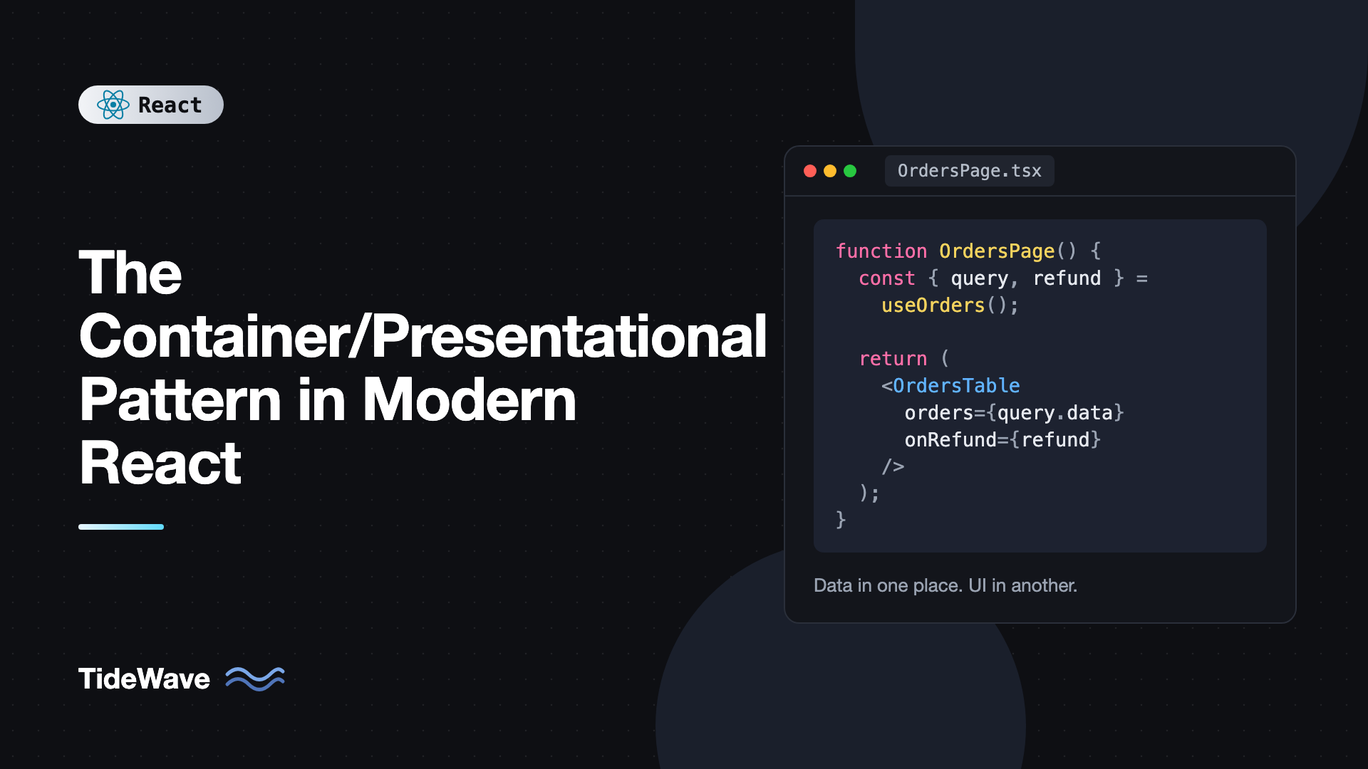 The Container/Presentational Pattern in Modern React