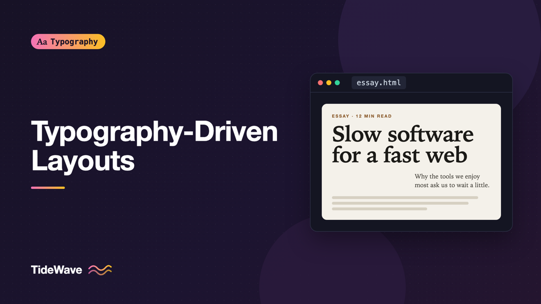 Typography-Driven Layouts: When Text Is the Design