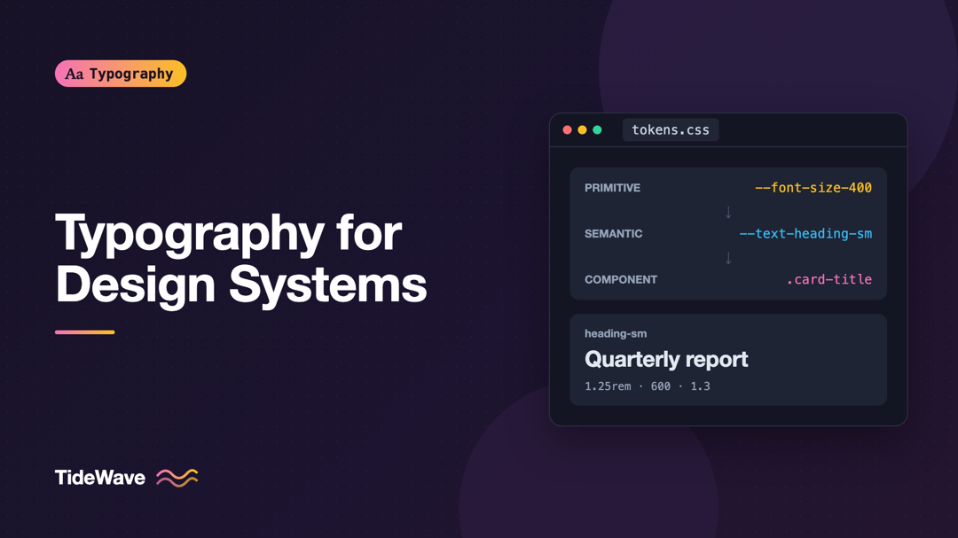 Typography for Design Systems: Defining Tokens for Type