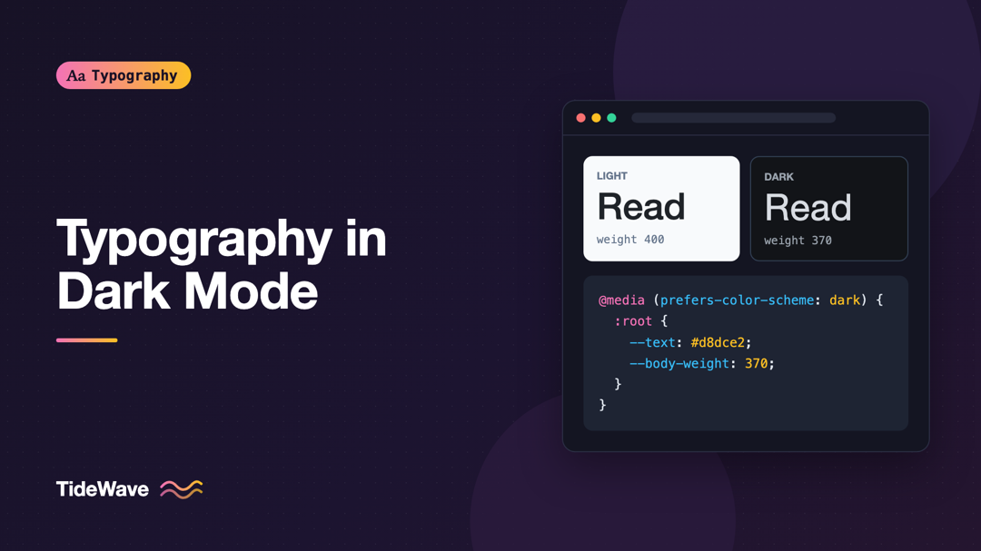 Typography in Dark Mode: Adjusting Weight, Contrast, and Spacing