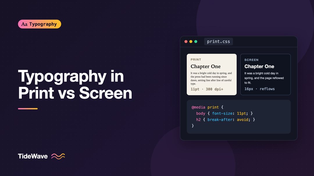 Typography in Print vs Screen: What Changes and What Doesn't