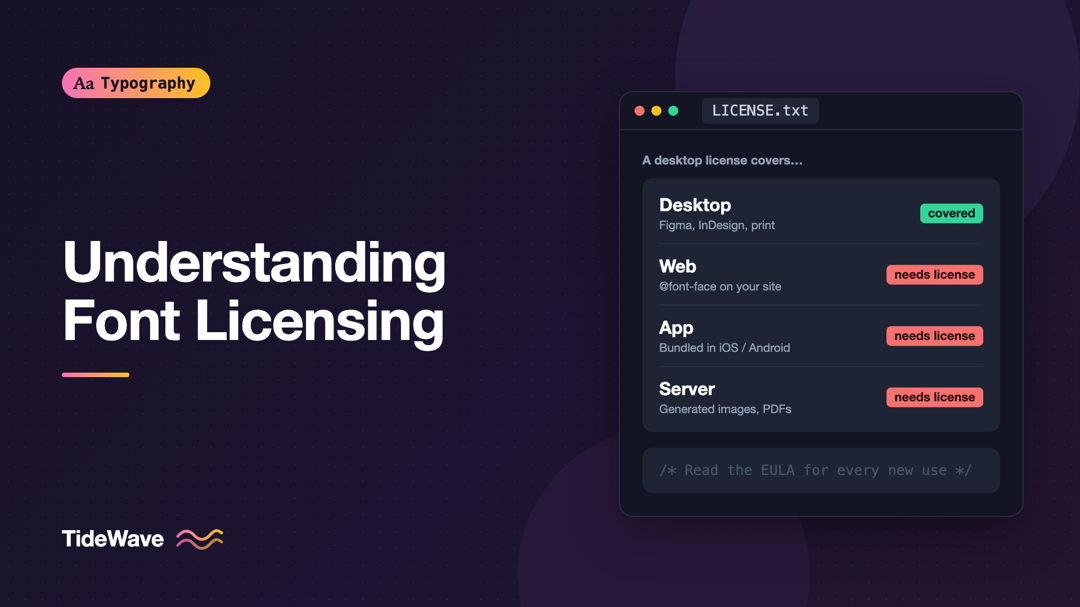 Understanding Font Licensing: Desktop, Web, and App Licenses Explained