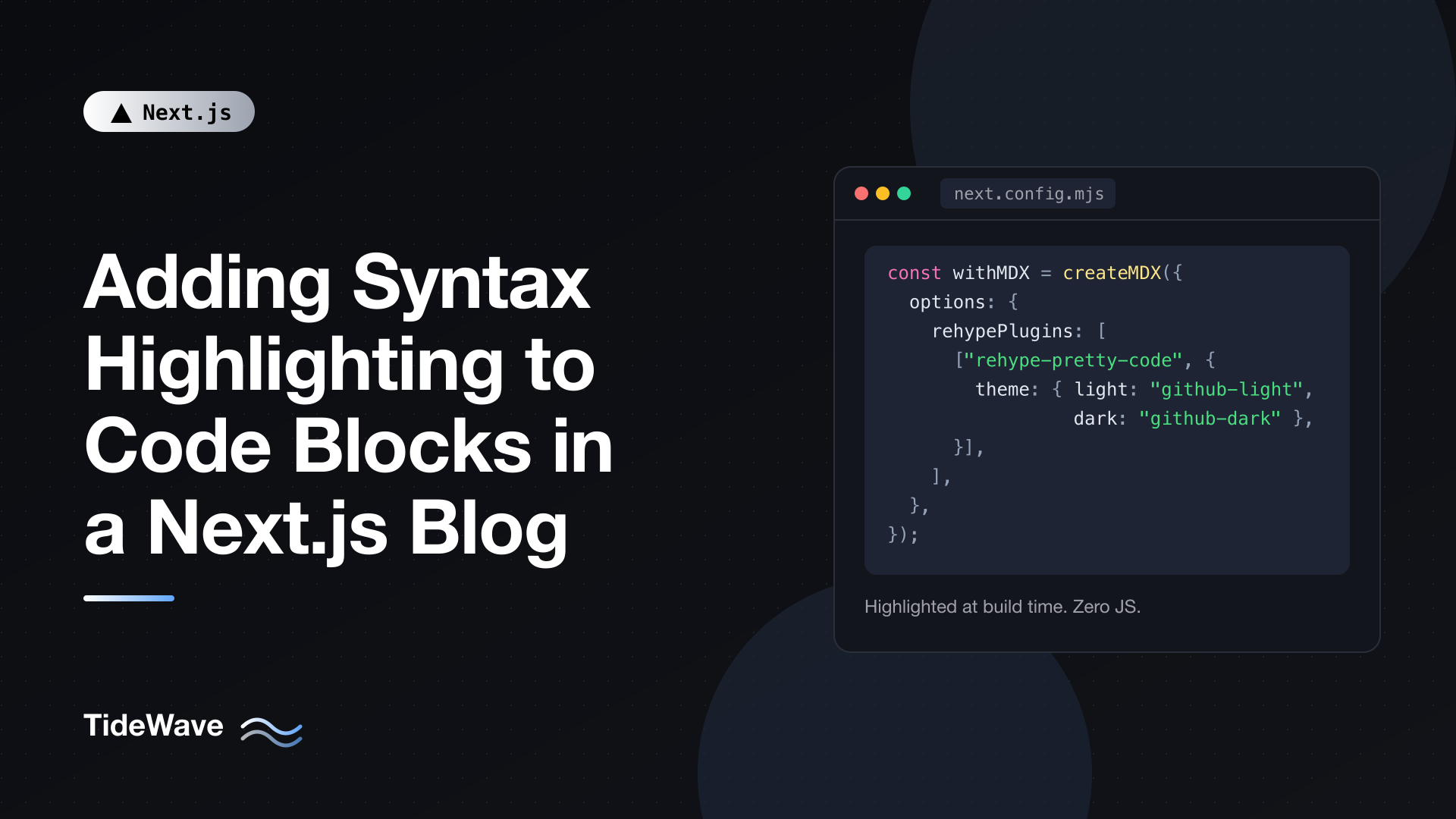 Adding Syntax Highlighting to Code Blocks in a Next.js Blog