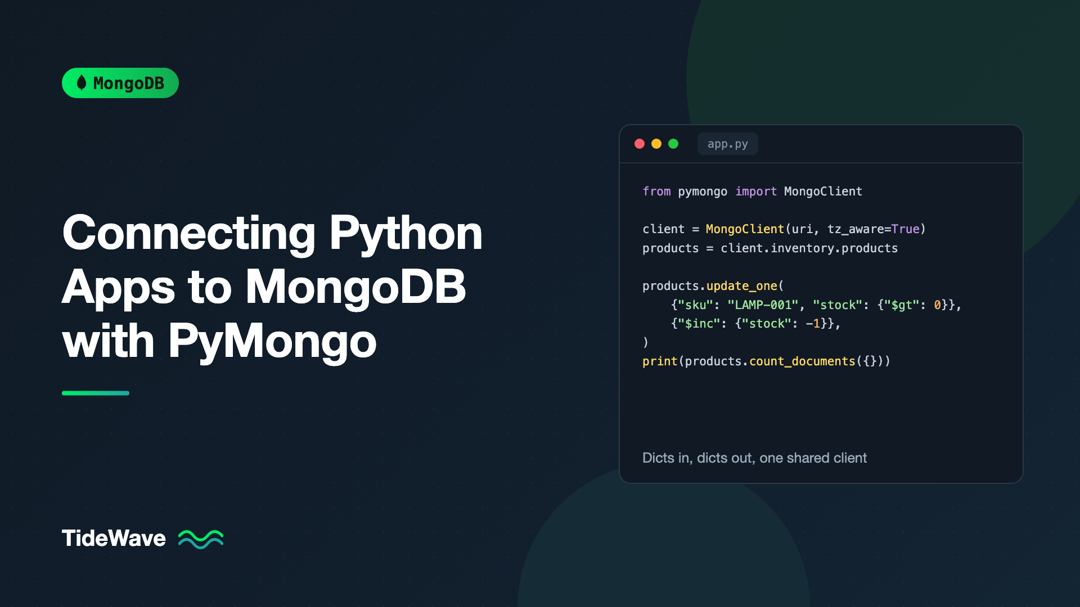 Connecting Python Apps to MongoDB with PyMongo