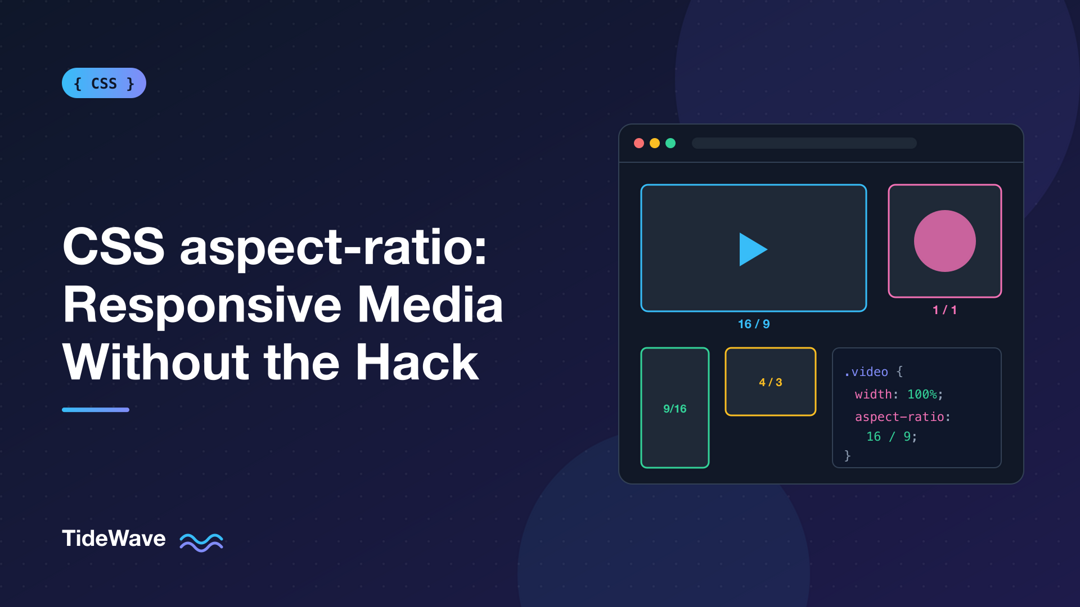 CSS aspect-ratio: Responsive Media Without the Padding Hack
