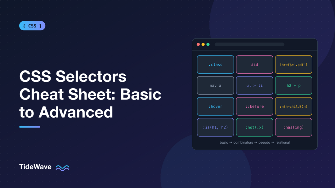 CSS Selectors Cheat Sheet: From Basic to Advanced