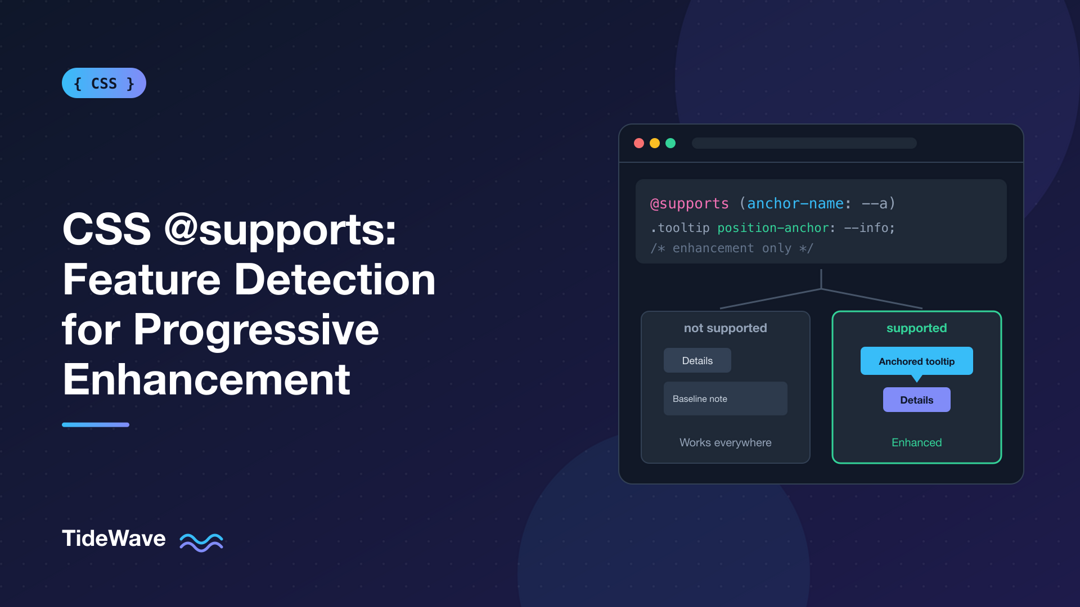 CSS @supports: Feature Detection for Progressive Enhancement